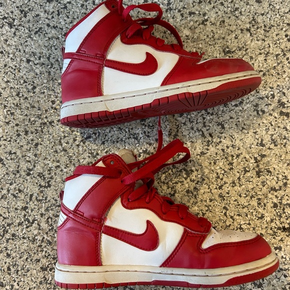 Nike high top red and white dunks size 13 - Picture 4 of 4